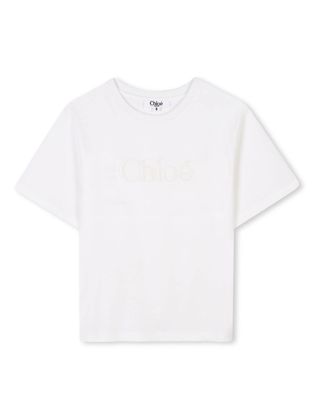 Chloé Kids 经典棉T恤 - 白色