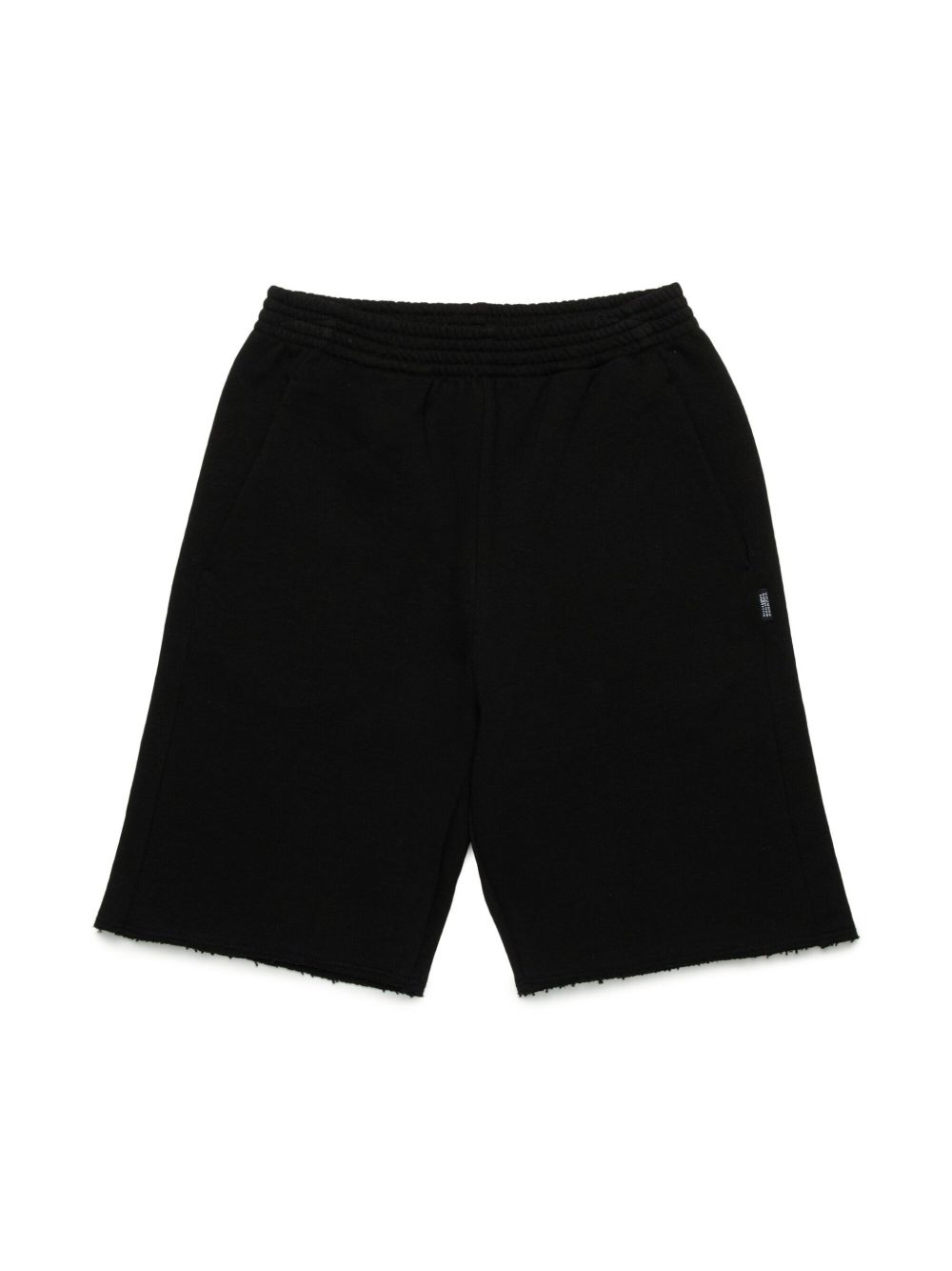 MM6 Maison Margiela Kids 棉运动短裤 - 黑色