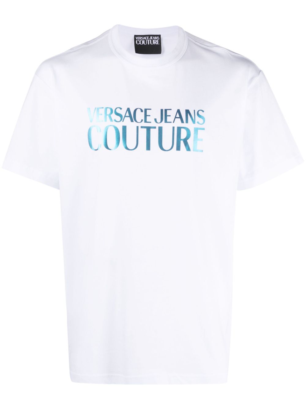 Versace Jeans Couture logo印花棉T恤 - 白色