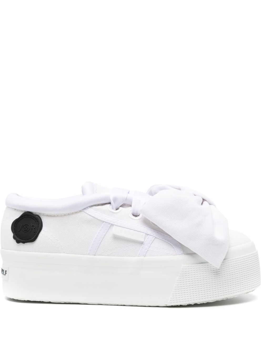 Viktor & Rolf x Superga 蝴蝶结细节板鞋 - 白色
