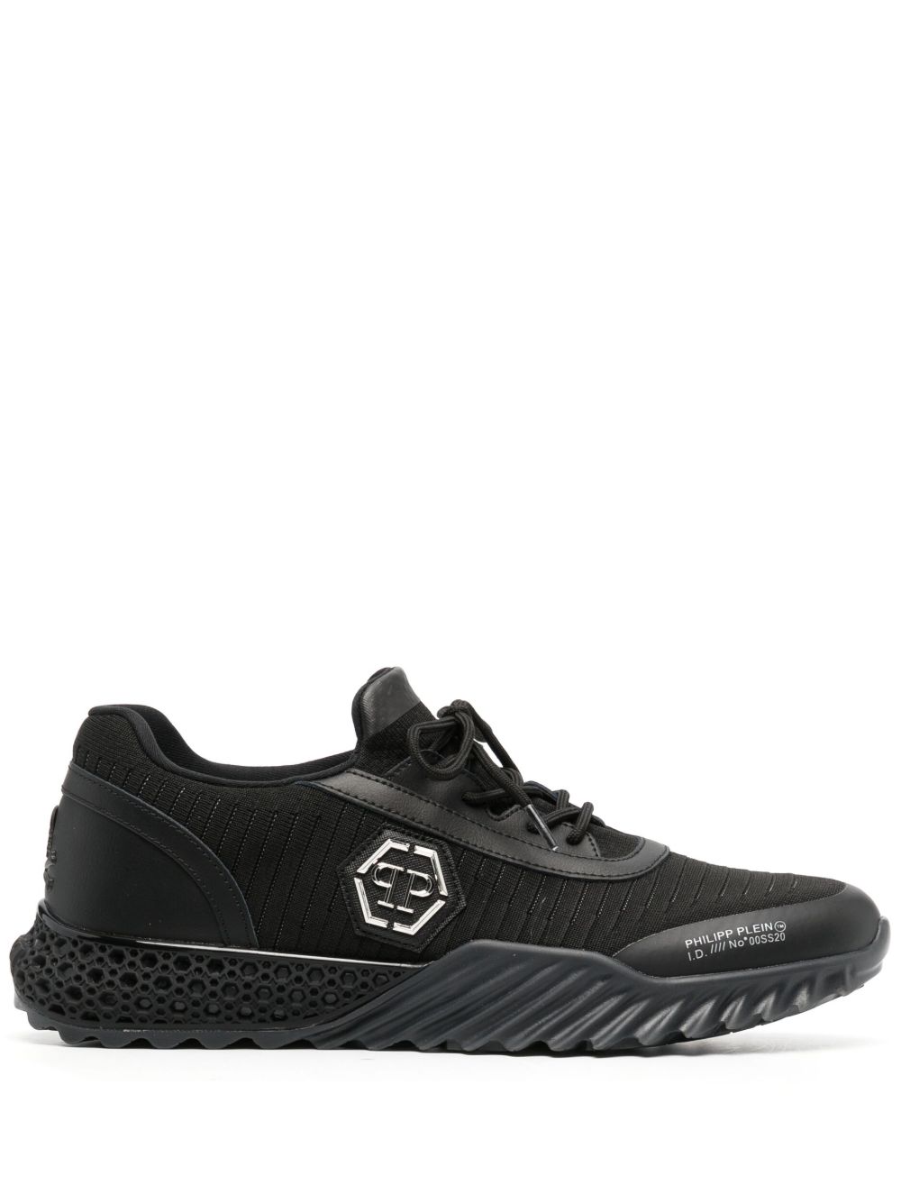 Philipp Plein Runner Hexagon 低帮运动鞋 - 黑色