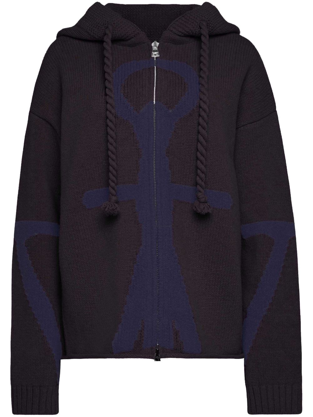 JW Anderson Anchor 嵌花连帽衫 - 黑色