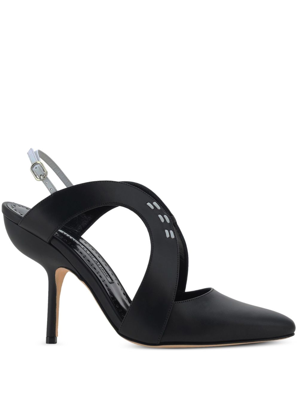 Manolo Blahnik Jijara Vulca 高跟鞋（10.5厘米） - 黑色