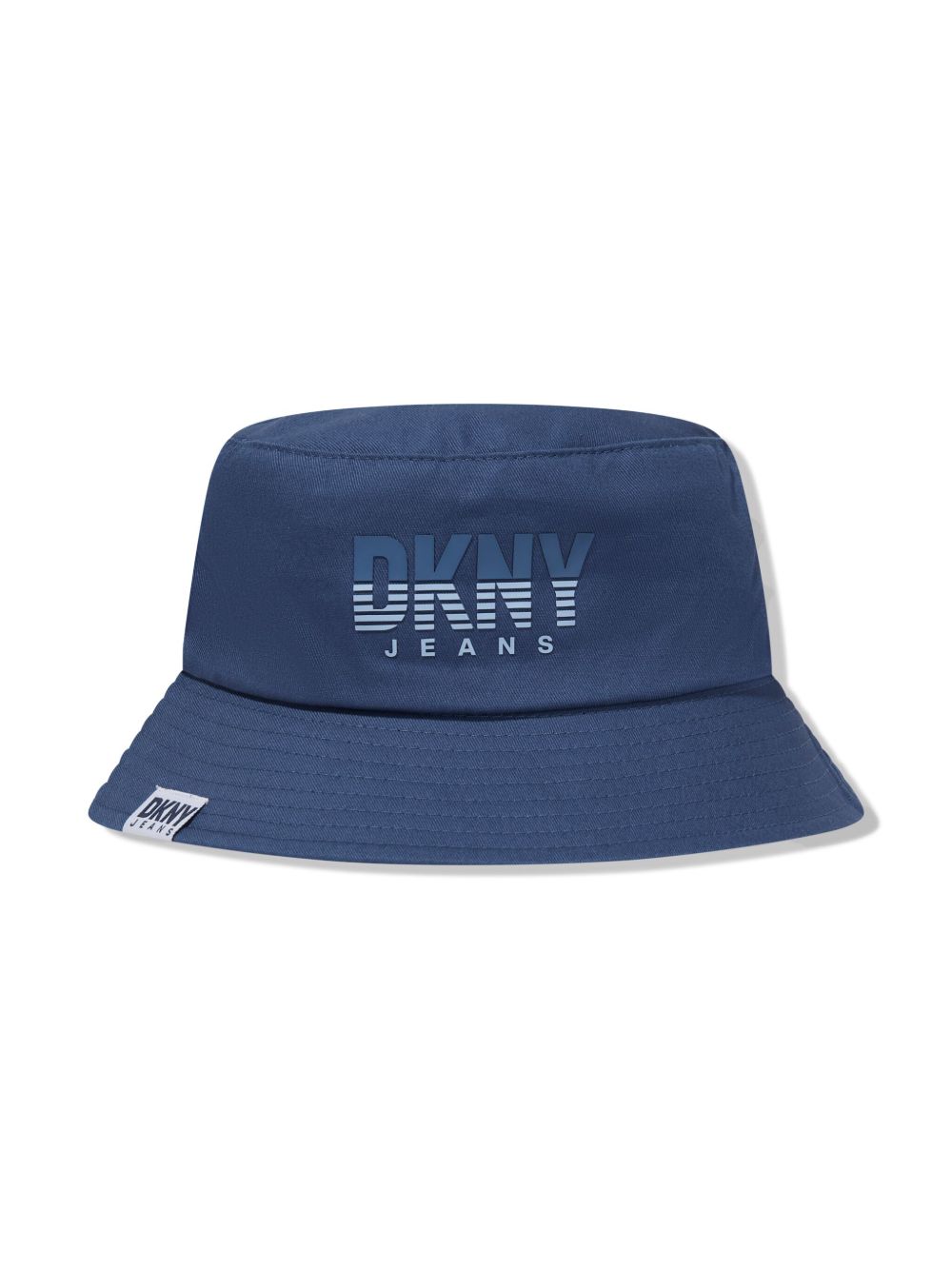 Dkny Kids logo印花棉渔夫帽 - 蓝色