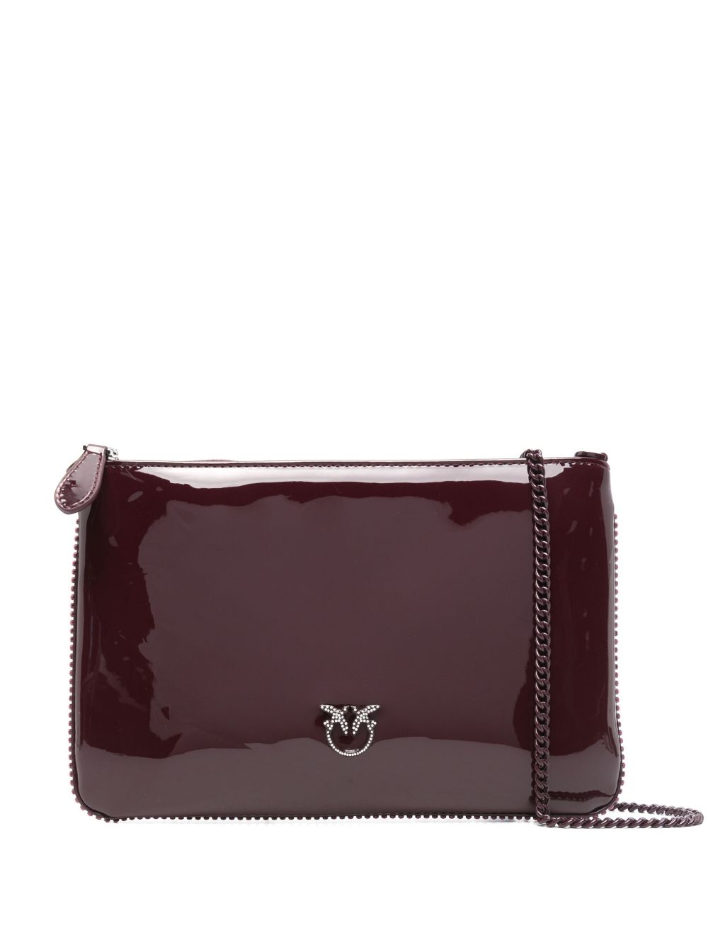 PINKO Classic Flat Love Simply 单肩包 - 褐色