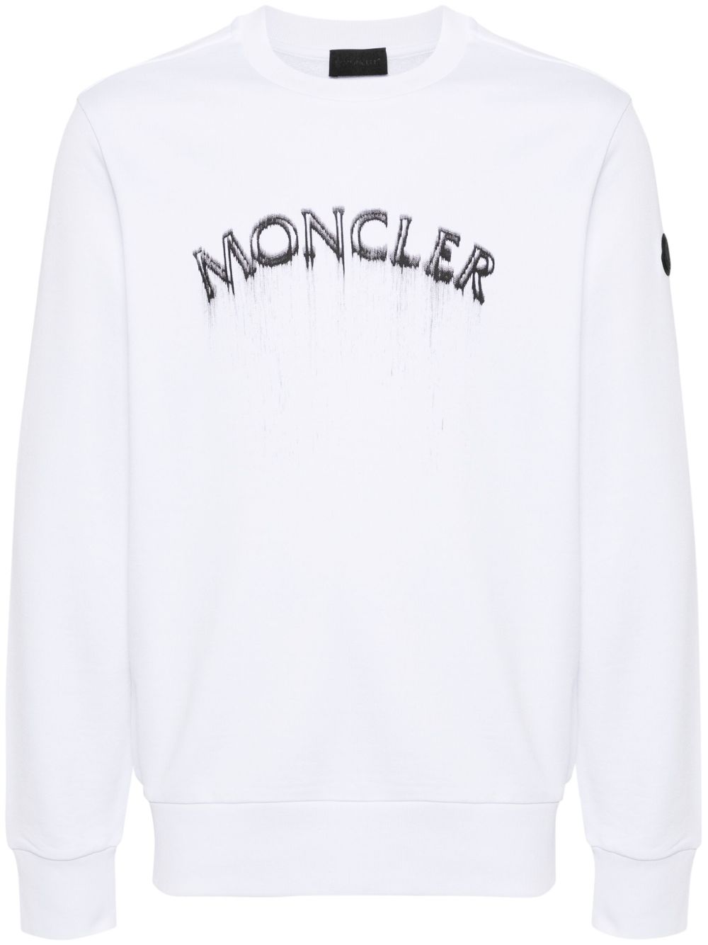 Moncler logo印花棉卫衣 - 白色