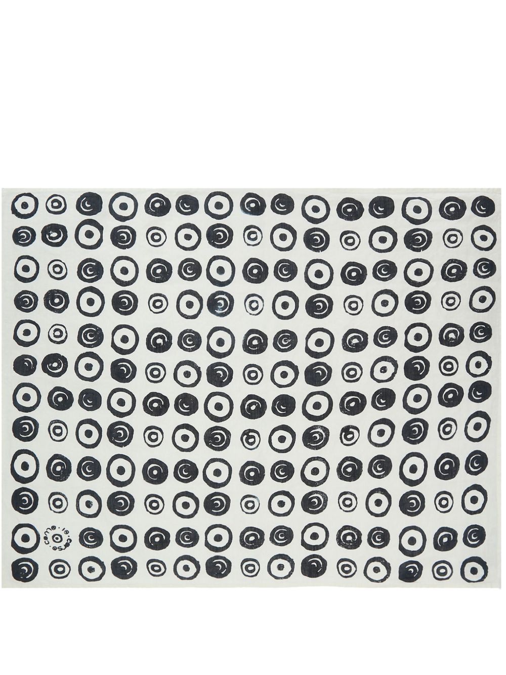 10 CORSO COMO Circles 印花亚麻毛巾（55厘米 x 70厘米） - 白色