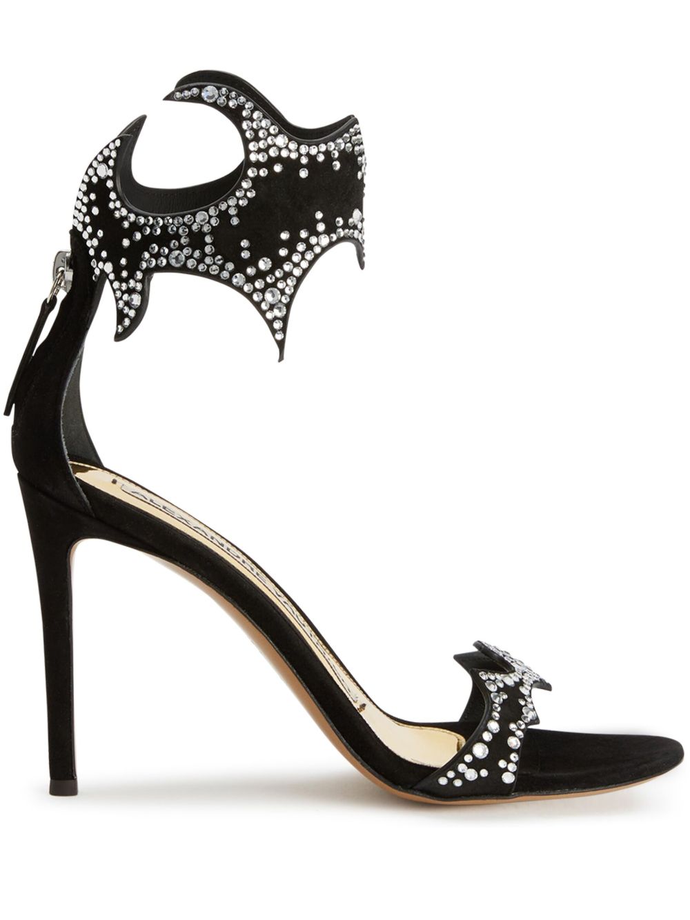 Alexandre Vauthier Betsy 晶饰高跟凉鞋 - 黑色