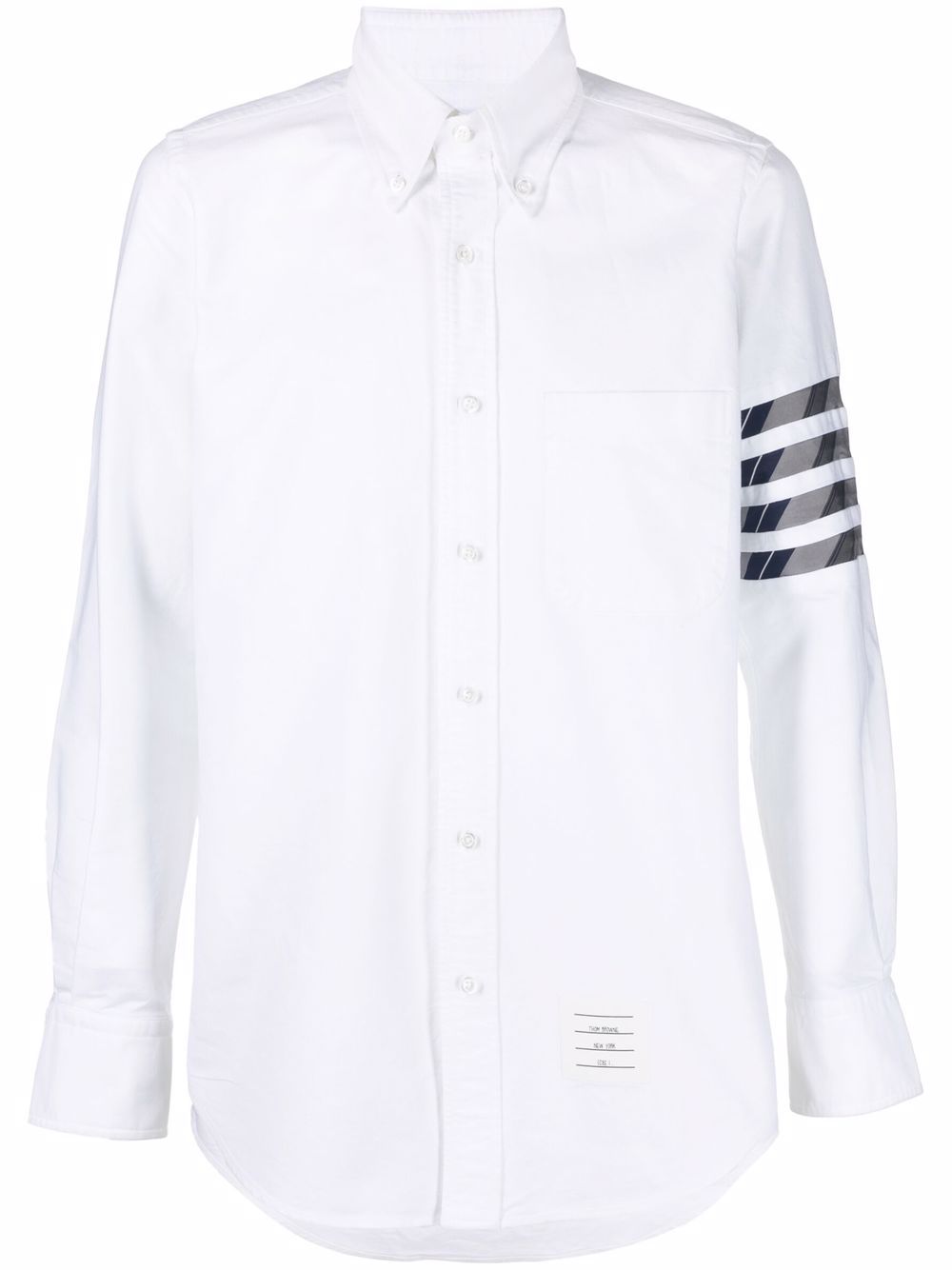 Thom Browne 四条纹直筒牛津衬衫 - 白色