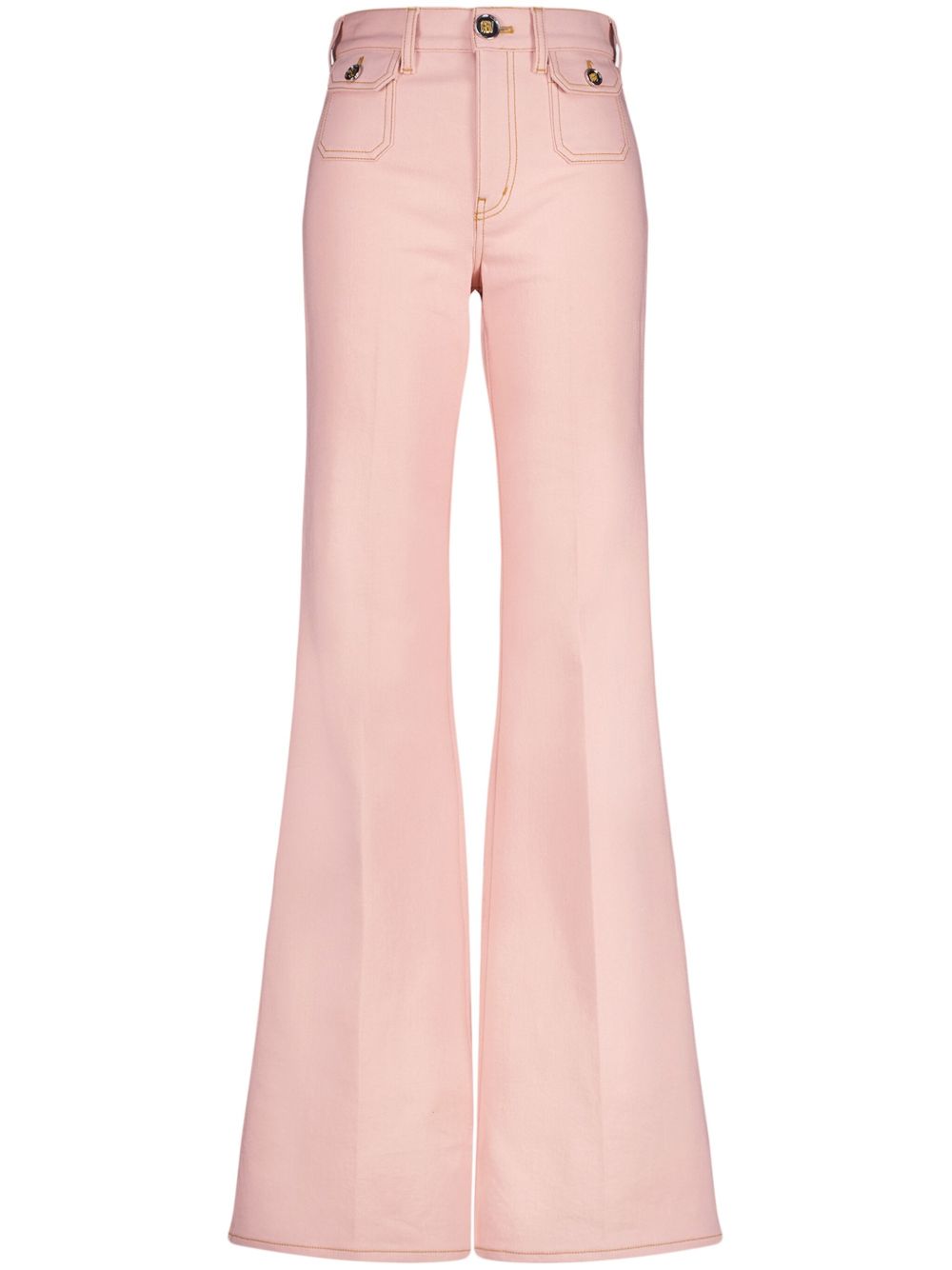Giambattista Valli 高腰直筒牛仔裤 - 粉色