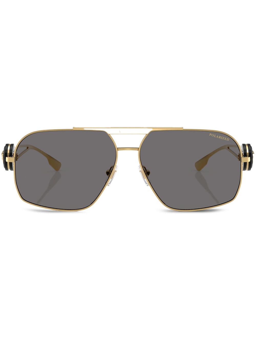 Versace Eyewear 美杜莎飞行员镜框太阳眼镜 - 黑色