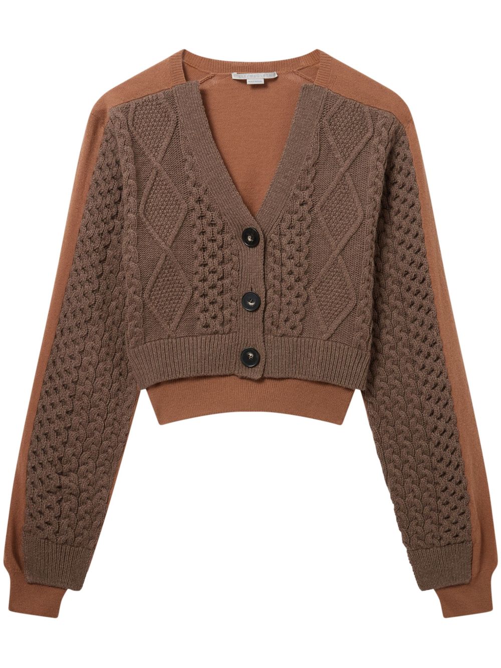 Stella McCartney 粗绞花针织开衫 - 褐色