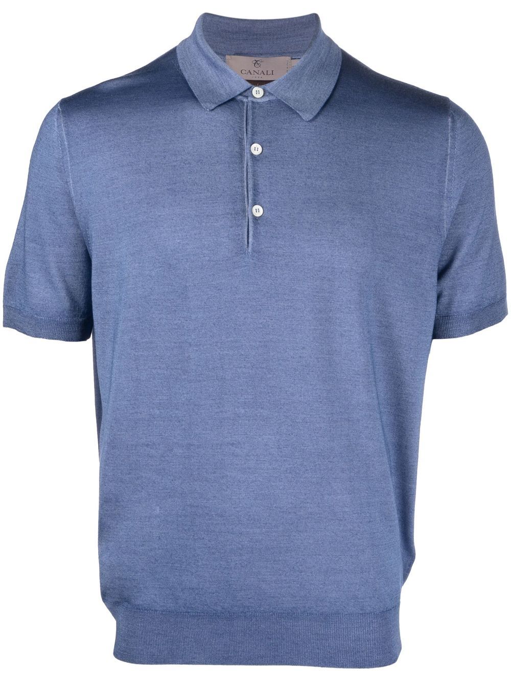 Canali 针织polo衫 - 蓝色