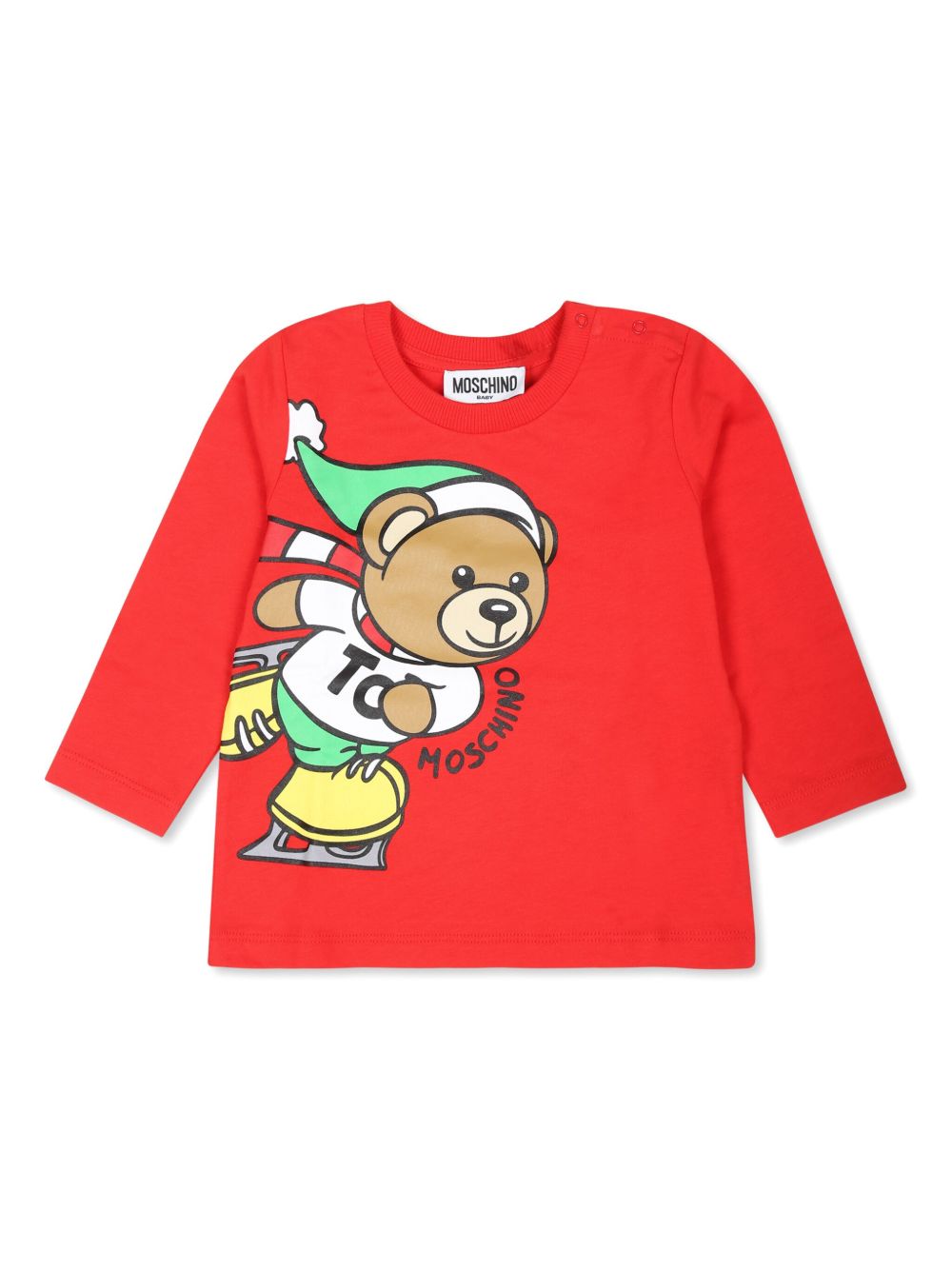 Moschino Kids Teddy Bear 棉T恤 - 红色