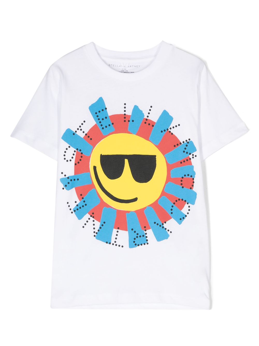 Stella McCartney Kids Sun 印花棉T恤 - 白色