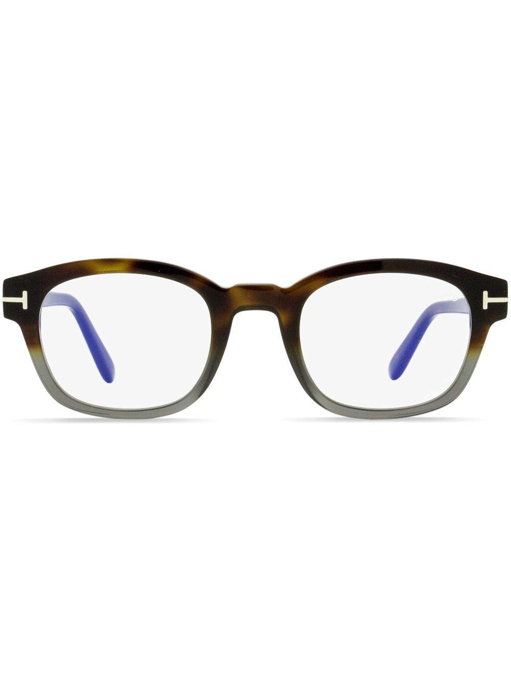 TOM FORD Eyewear Blue Block 方框眼镜 - 褐色