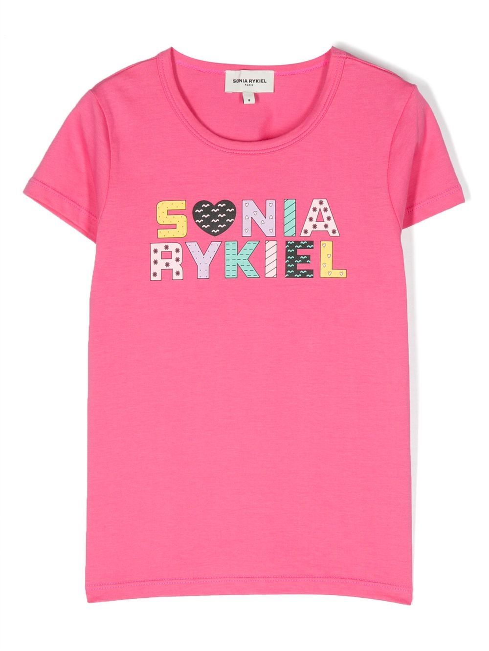 SONIA RYKIEL ENFANT logo印花短袖T恤 - 粉色