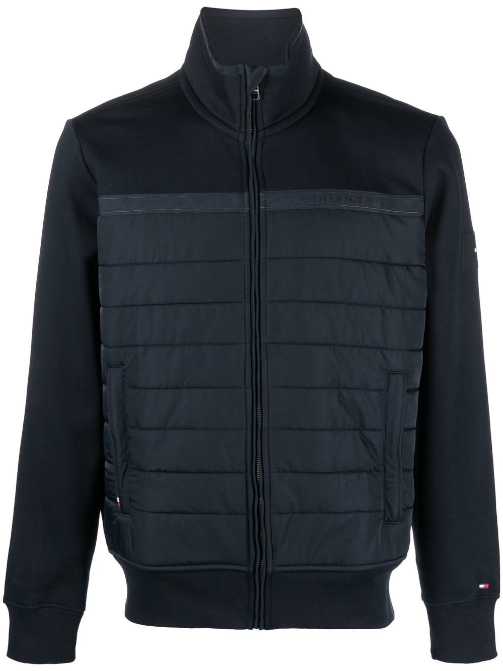 Tommy Hilfiger 混合面料羽绒填充夹克 - 蓝色