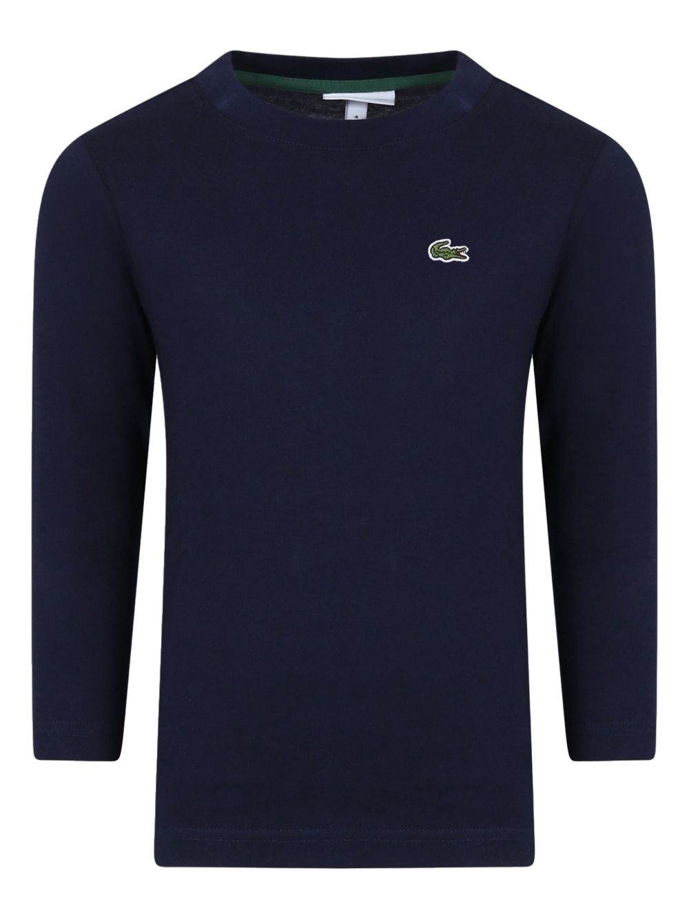 Lacoste Kids 刺绣logo棉T恤 - 蓝色