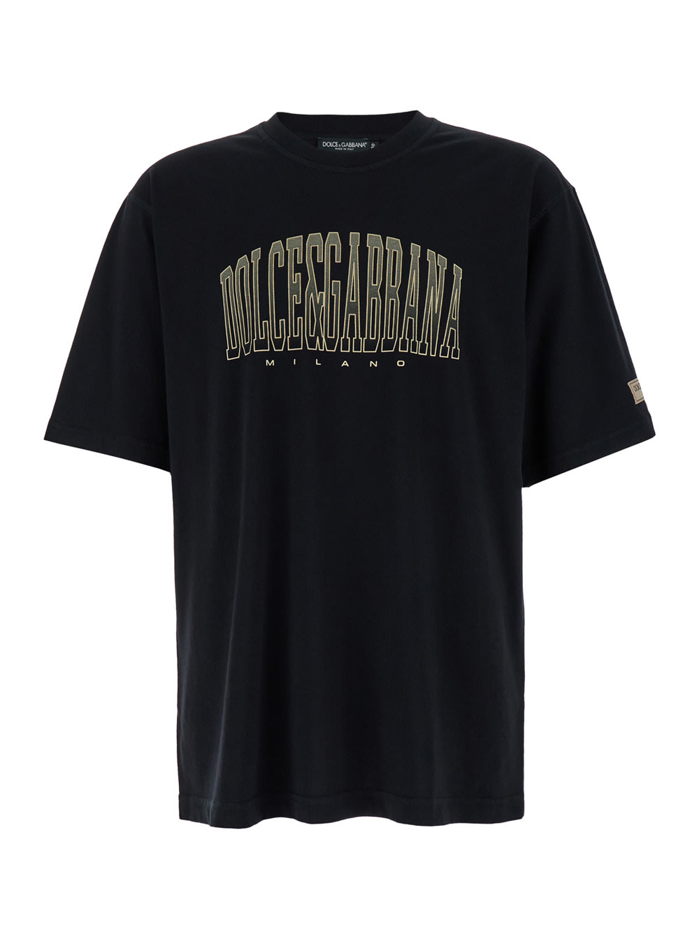 Dolce & Gabbana 黑色棉质logo字母印花男士T恤