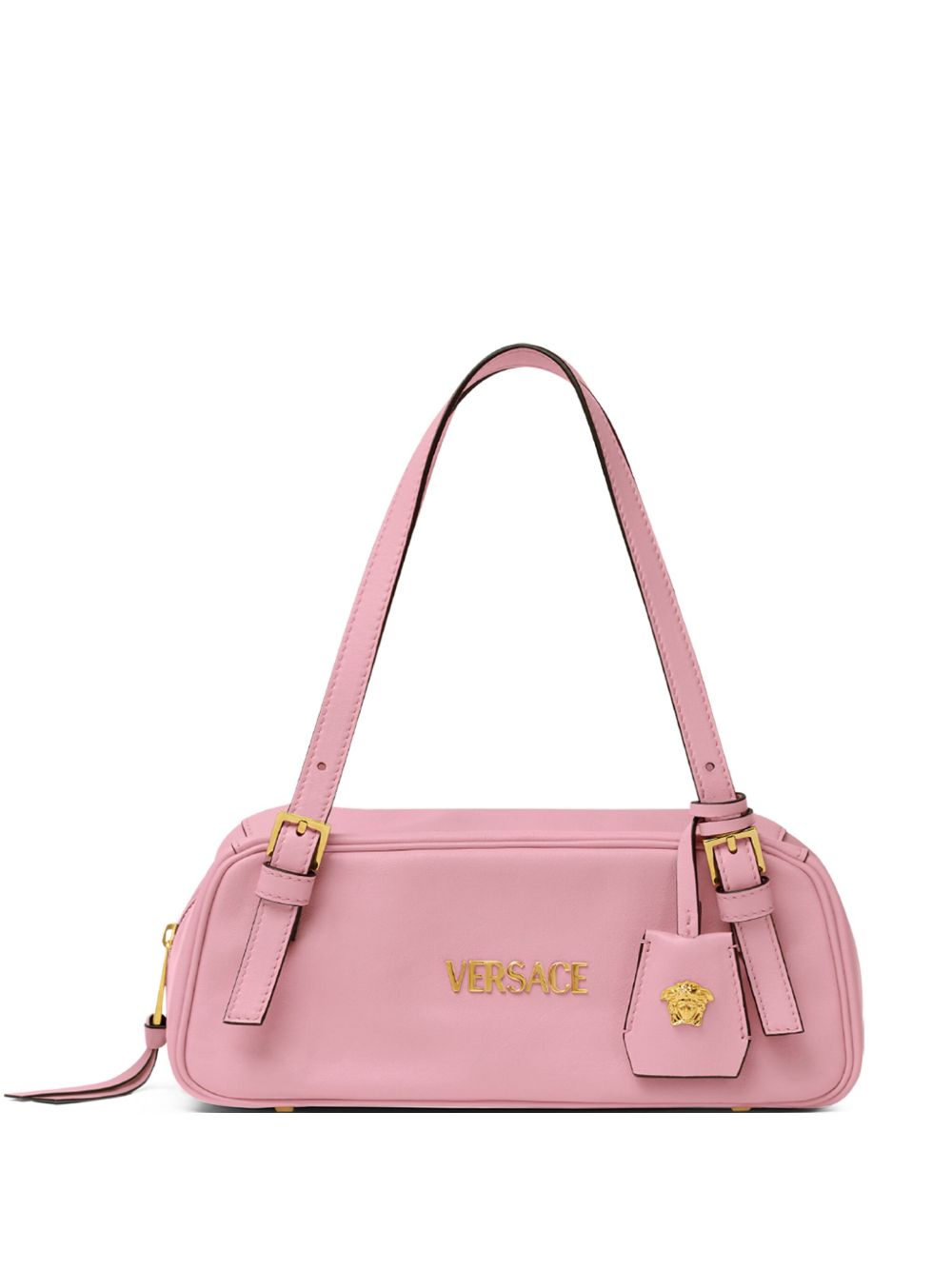 Versace logo字母单肩包 - 粉色