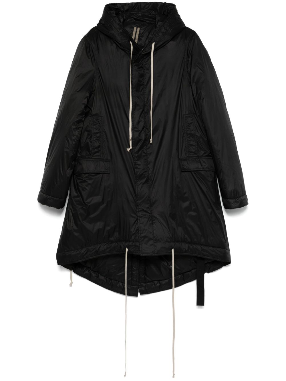 Rick Owens DRKSHDW Fishtail 派克大衣 - 黑色