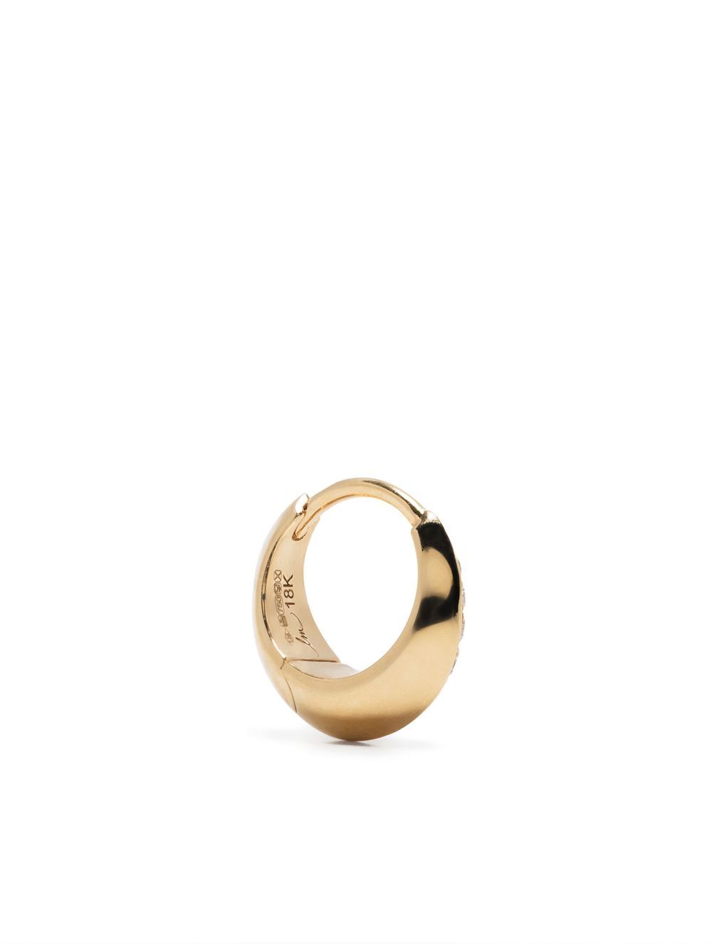 Lizzie Mandler Fine Jewelry 18K黄金钻石圈形耳环 - 金色