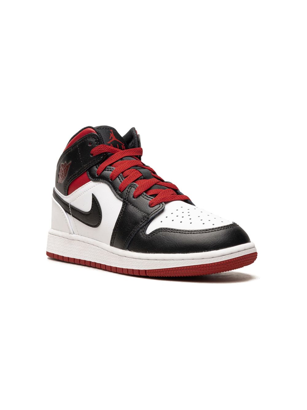 Jordan Kids Air Jordan 1 Mid White / Gym Red 运动鞋 - 红色