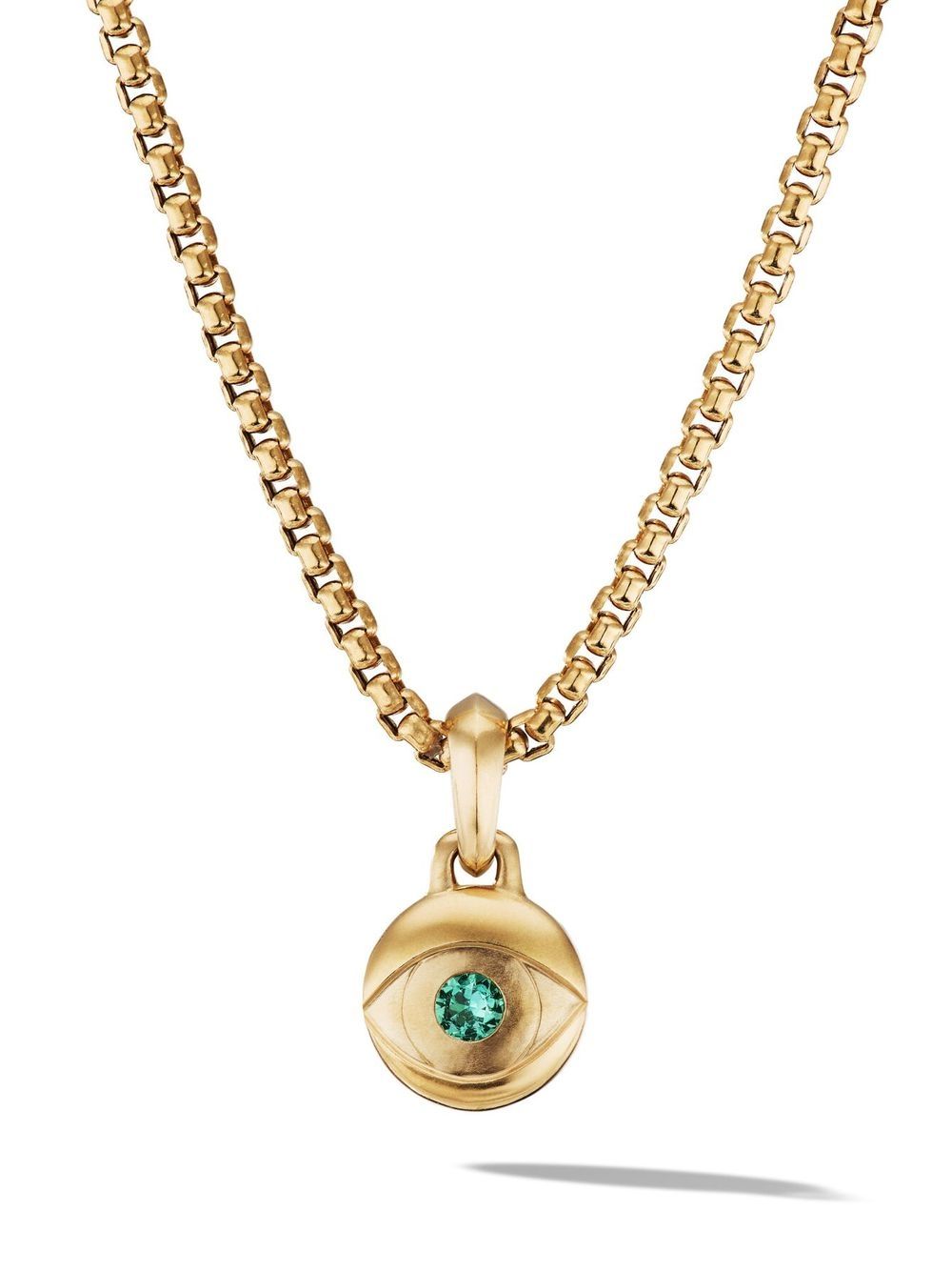 David Yurman Evil Eye 18K黄金祖母绿宝石吊坠 - 金色
