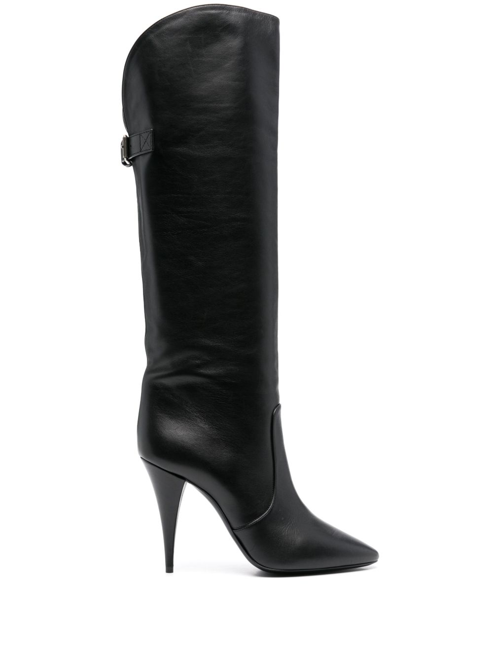 Saint Laurent Pre-Owned Harper 高跟靴（11厘米） - 黑色