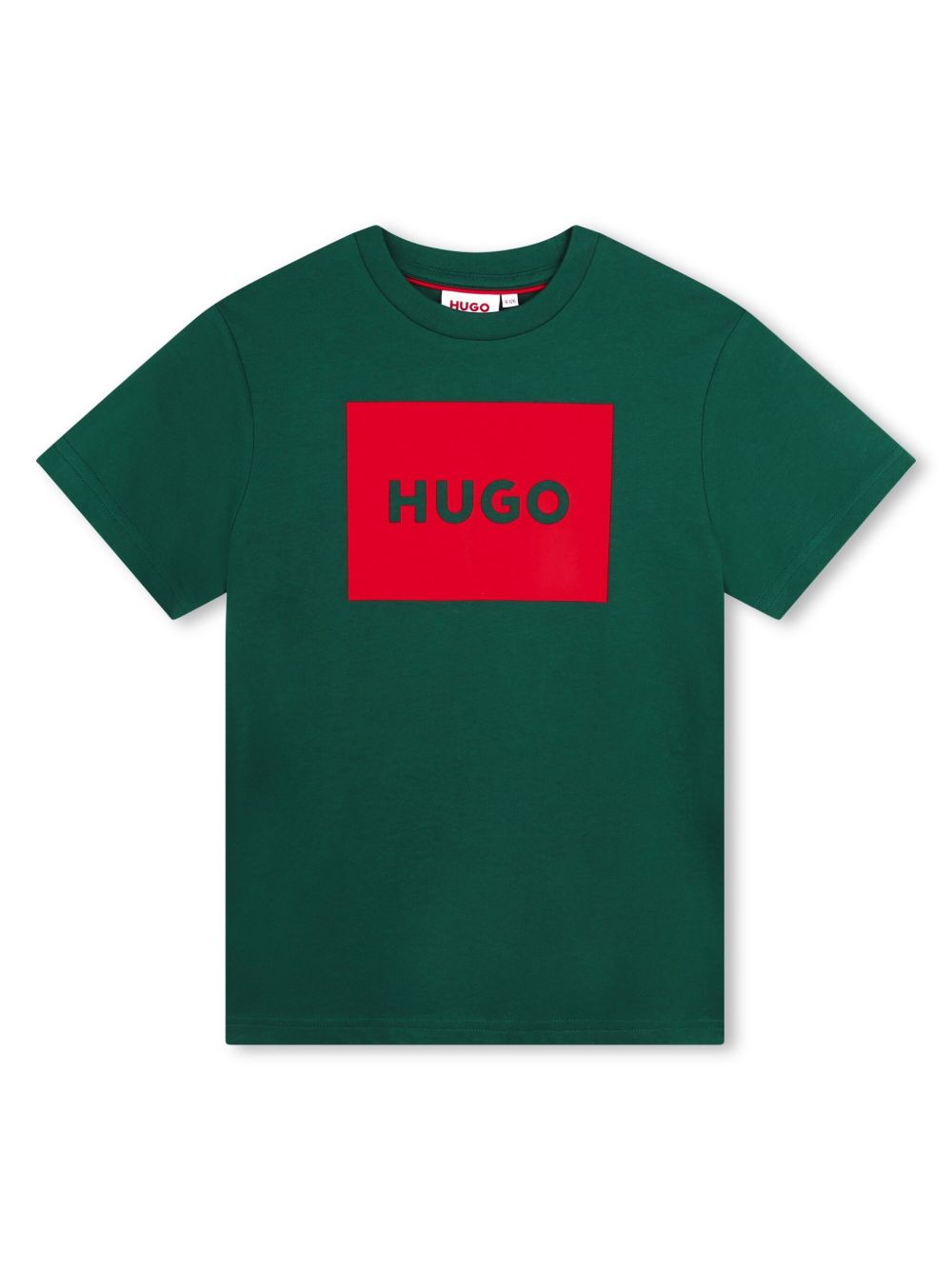 HUGO KIDS logo印花棉T恤 - 绿色