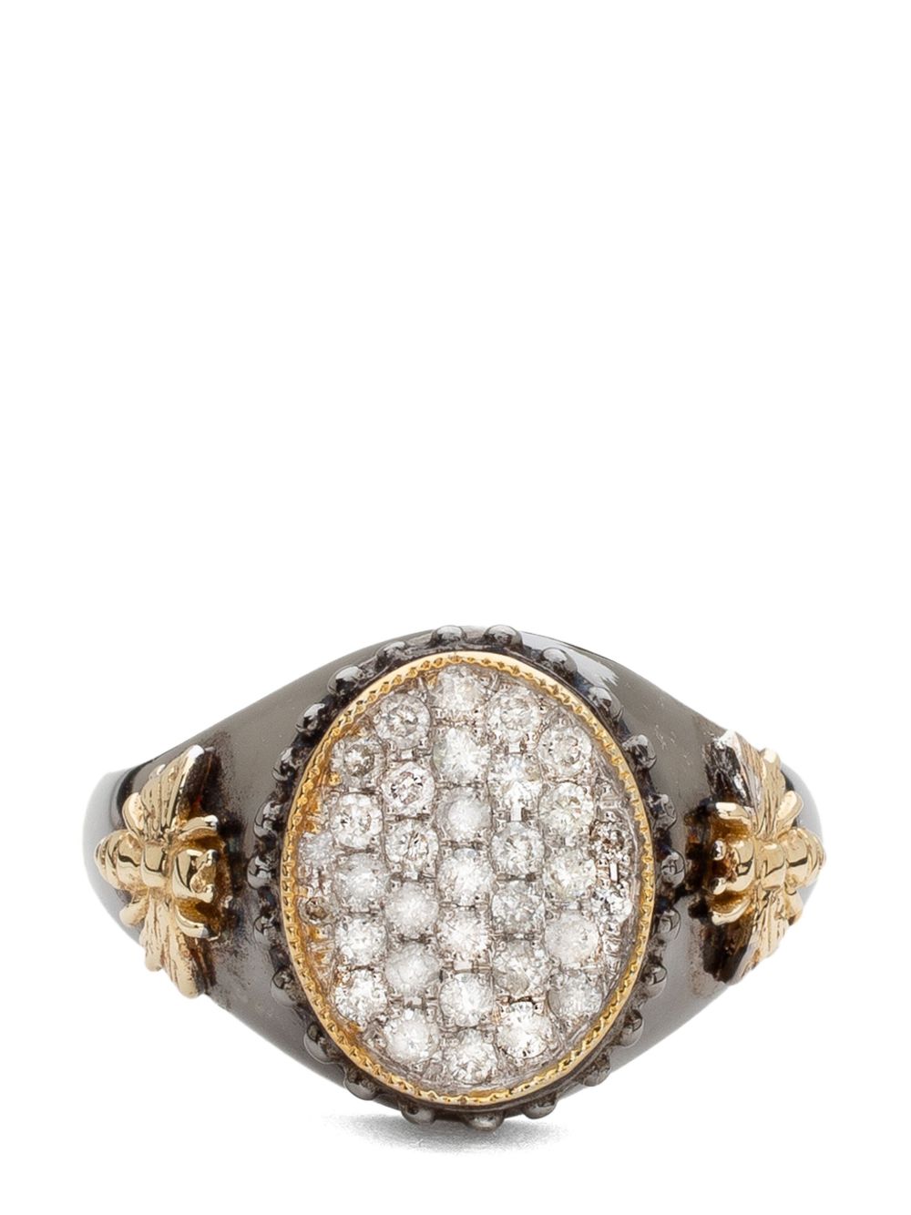 DE JAEGHER sterling silver Bee In Love diamond ring - 银色