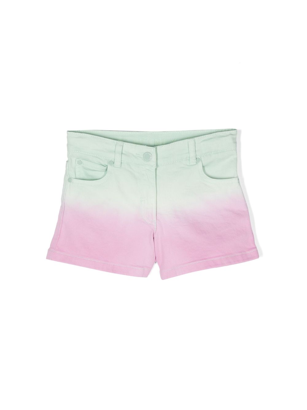 Stella McCartney Kids 渐变色效果牛仔短裤 - 粉色