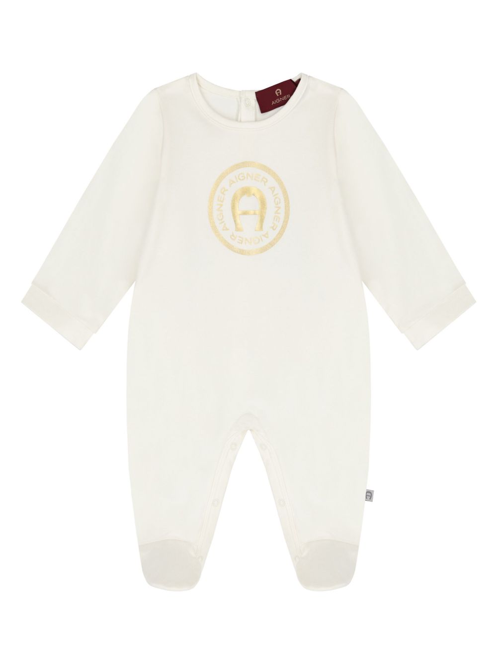 Aigner Kids logo印花睡衣 - 白色