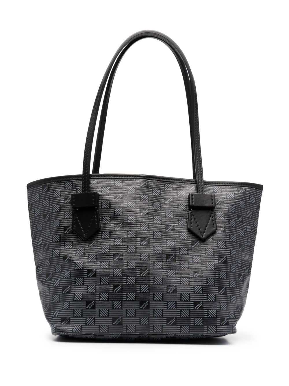 Moreau St Tropez 经典logo印花手提包 - 黑色