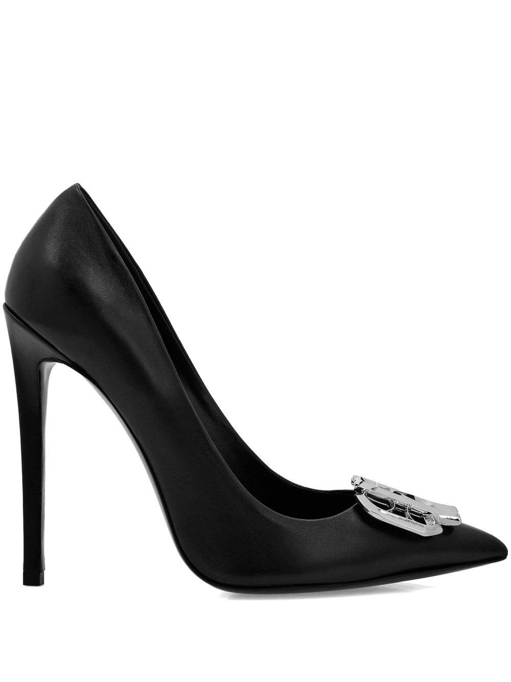 Philipp Plein Gothic 高跟鞋（12厘米） - 黑色