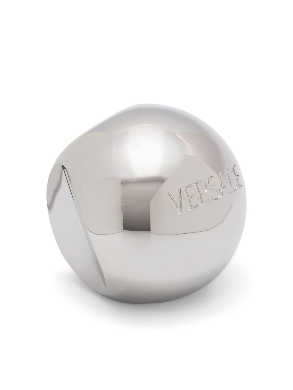 Versace Sphere logo雕刻戒指 - 银色