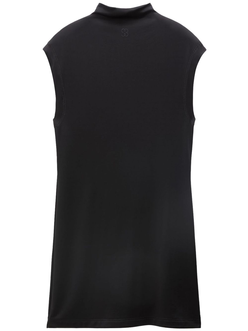 Filippa K logo刺绣盖袖中长连衣裙 - 黑色