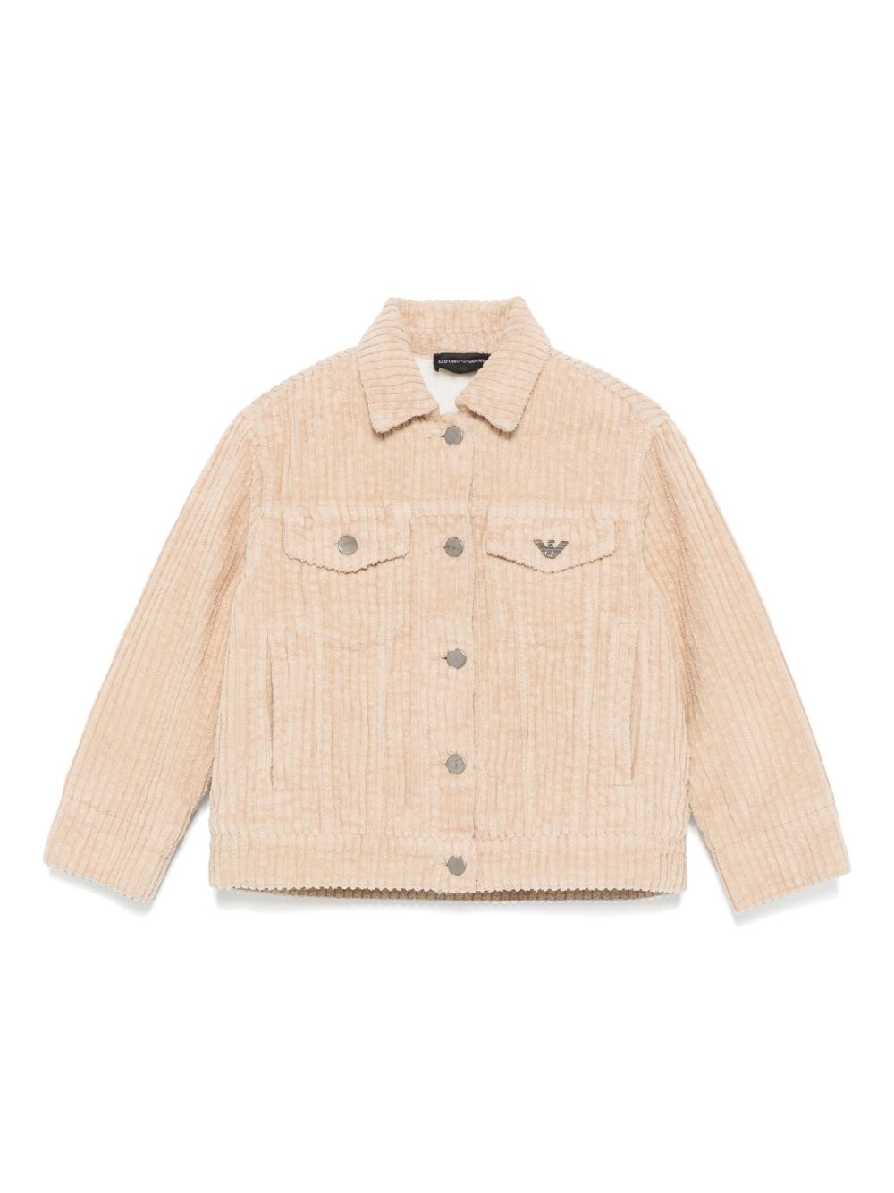 Emporio Armani Kids 灯芯绒夹克 - 中性色
