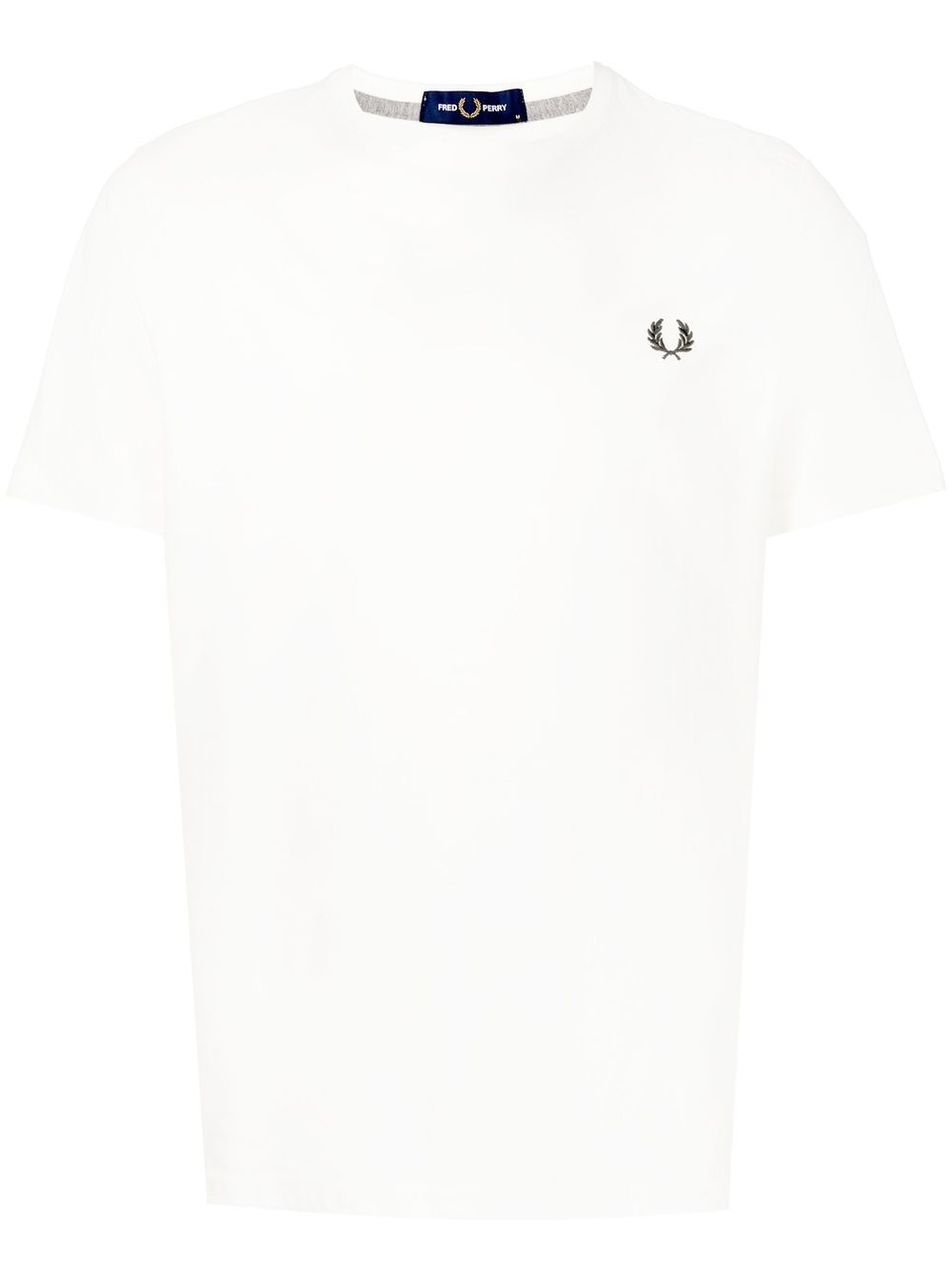 Fred Perry logo刺绣棉T恤 - 白色
