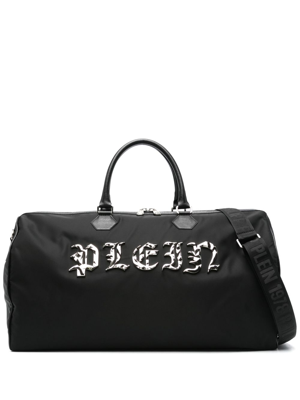 Philipp Plein logo字母旅行包 - 黑色