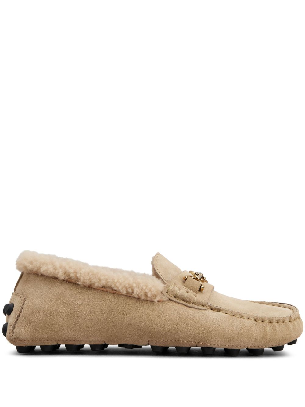 Tod's logo标牌绒面皮乐福鞋 - 中性色