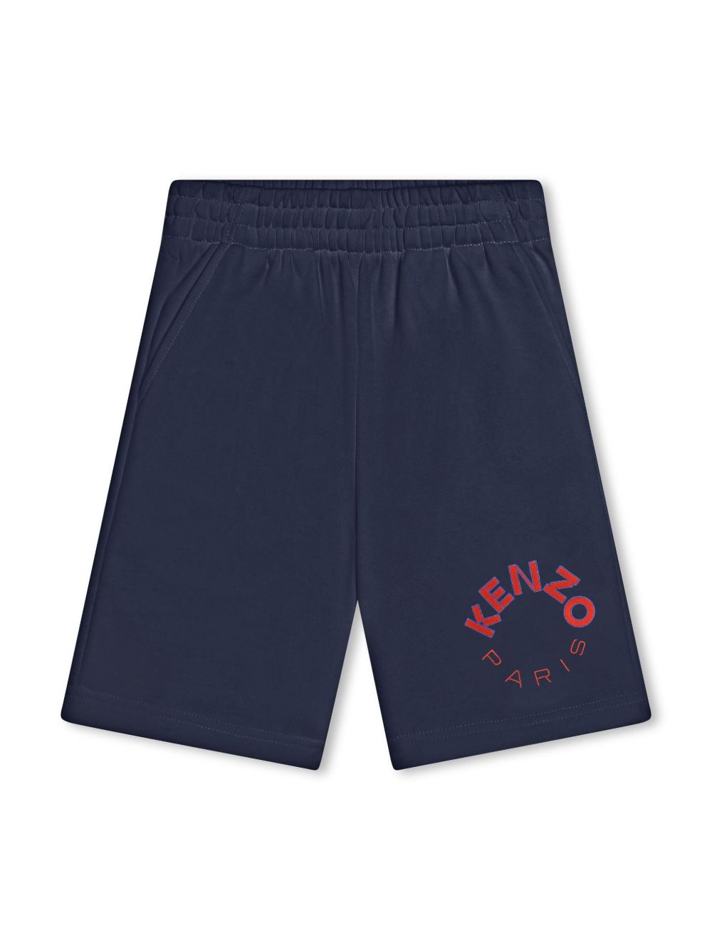 Kenzo Kids logo印花运动短裤 - 蓝色