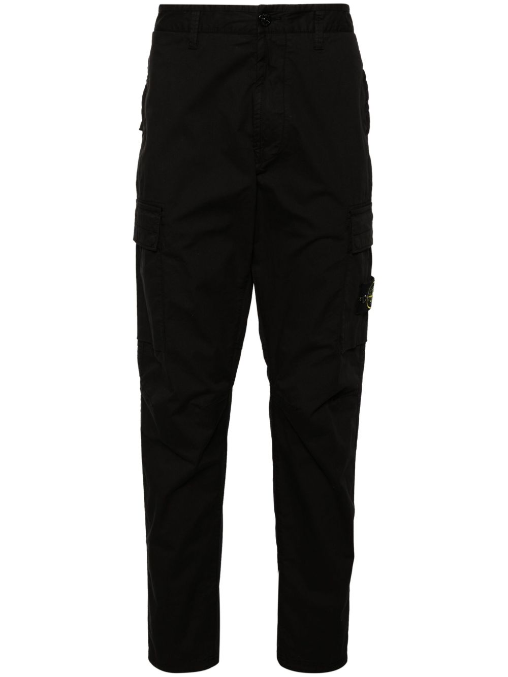 Stone Island 罗盘徽章锥形工装裤 - 黑色