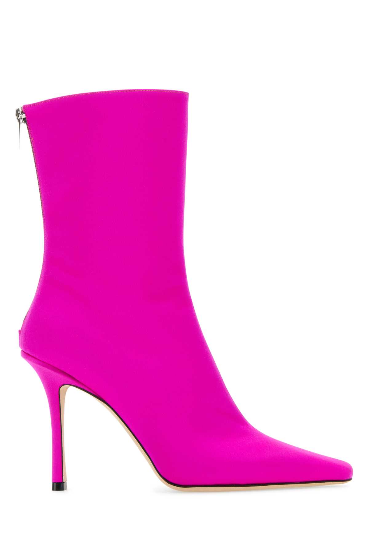 Jimmy Choo Fuchsia缎面踝靴