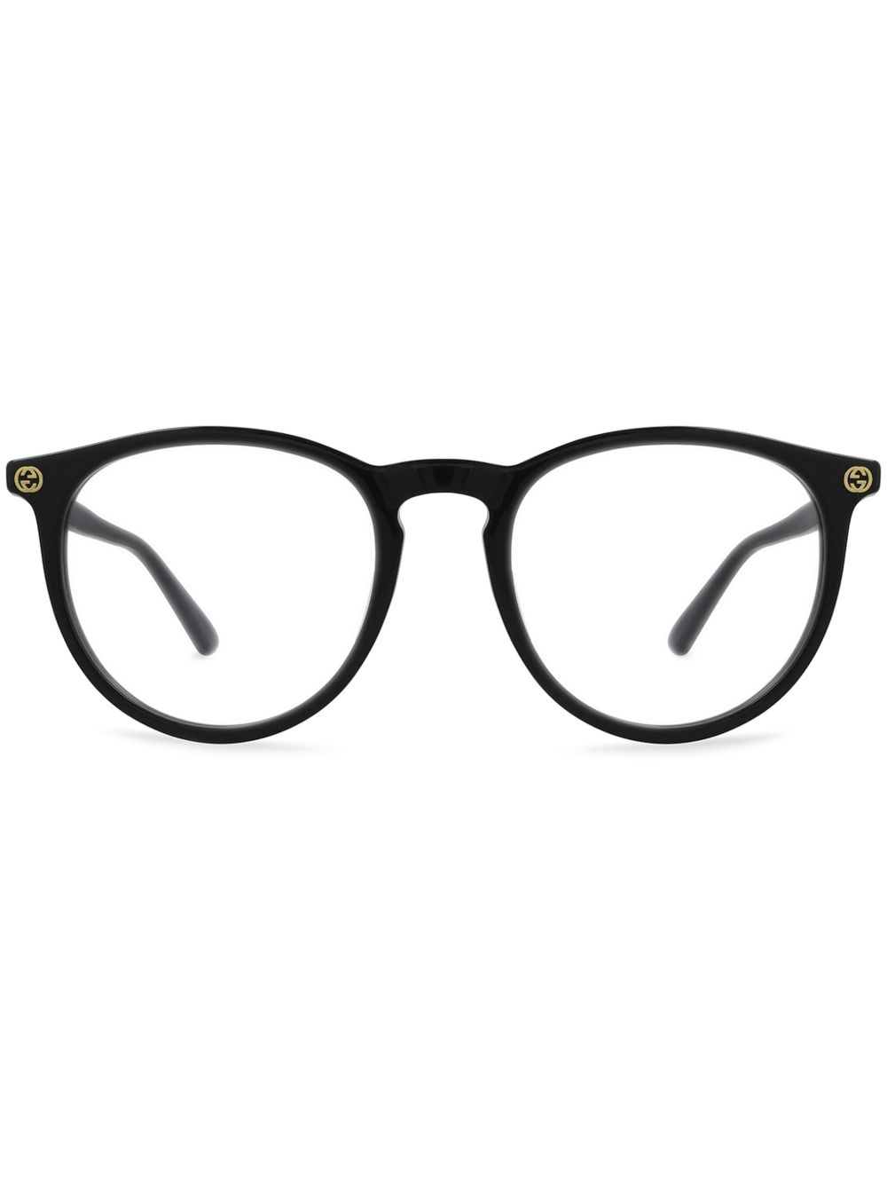 Gucci Eyewear 古驰 圆形眼镜 - 黑色