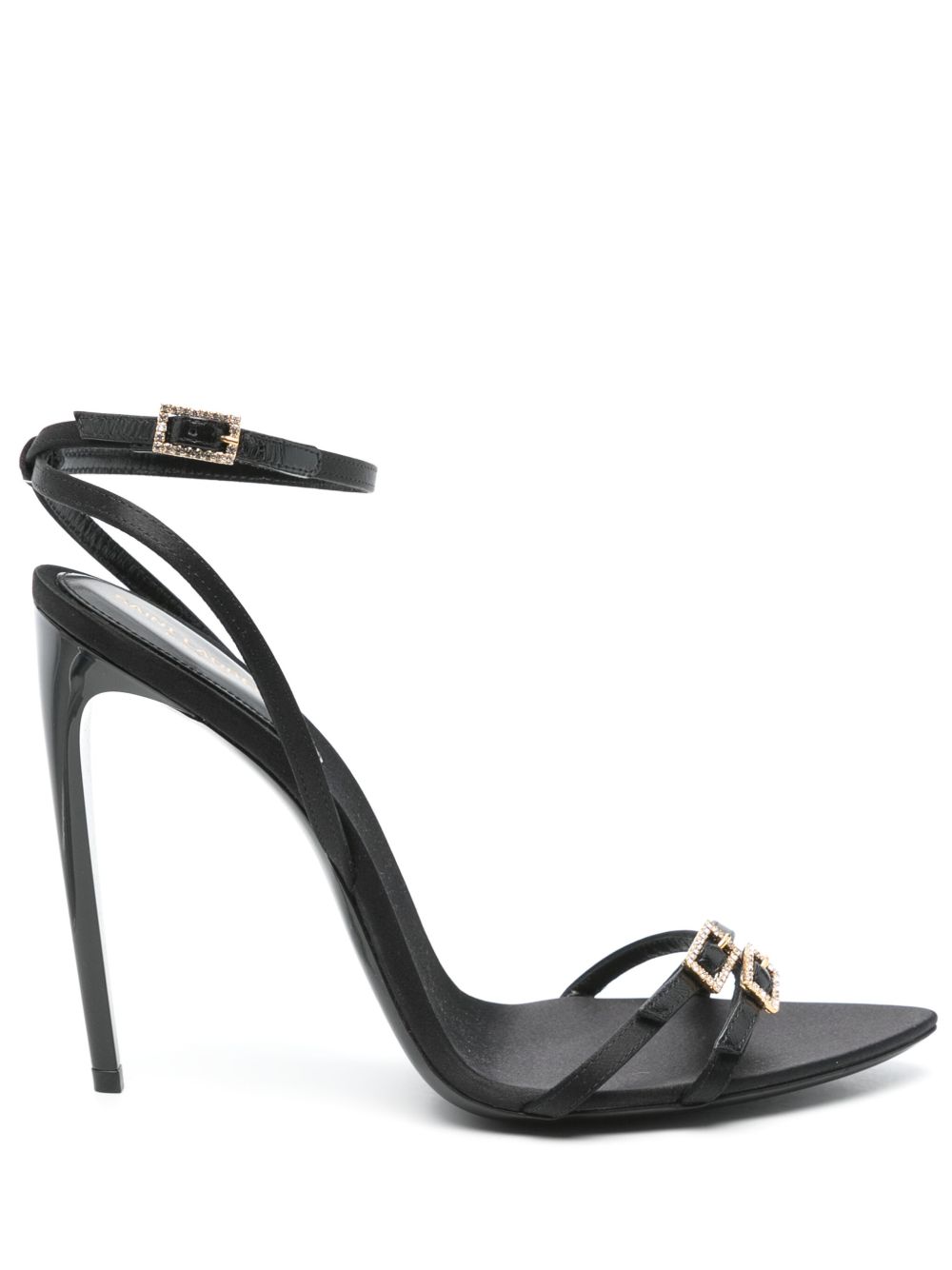 Saint Laurent Pre-Owned Cassie 高跟凉鞋（典藏款，11厘米） - 黑色