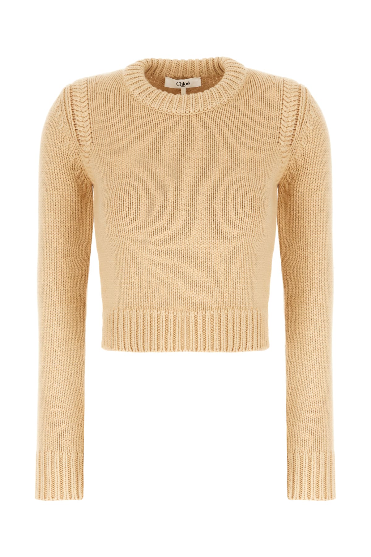 Chloé 米色棉羊绒毛衣