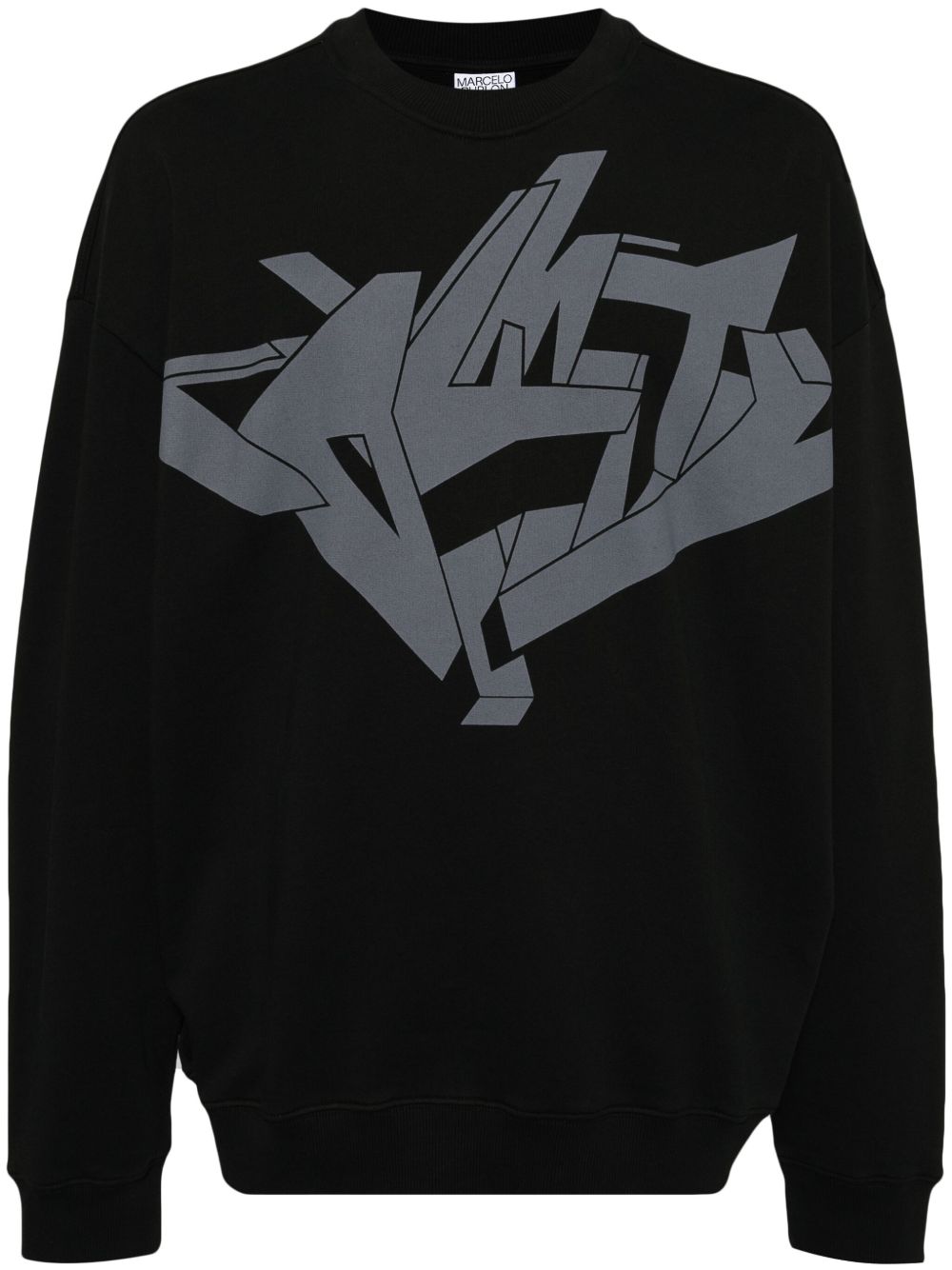 Marcelo Burlon County of Milan 图案印花卫衣 - 黑色
