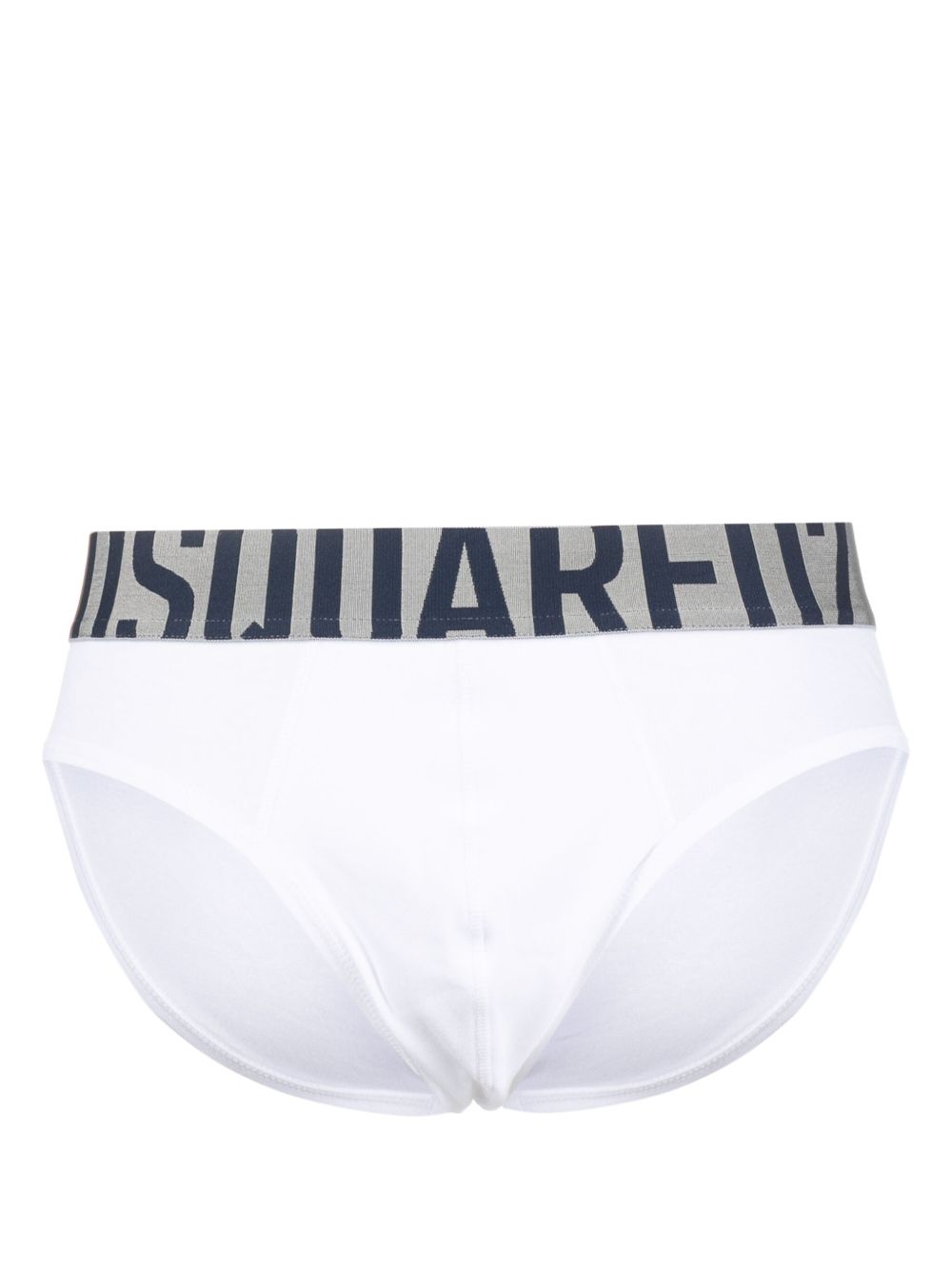 DSQUARED2 logo饰带松紧三角内裤 - 白色